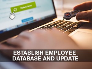 ESTABLISH EMPLOYEE DATABASE AND UPDATE