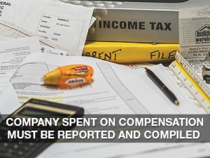 Monthly and yearly basis of how much the company spent on compen
